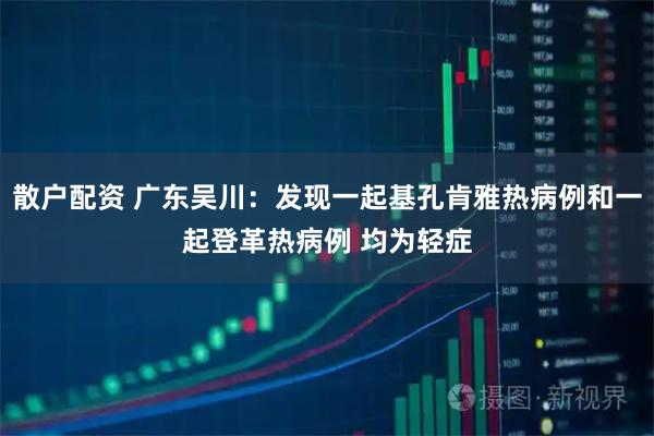 散户配资 广东吴川：发现一起基孔肯雅热病例和一起登革热病例 均为轻症